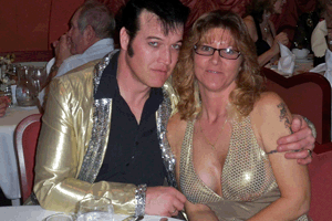 Stacey Wayne (Elvis Impersonator from Boise, Idaho)  and his new Bride